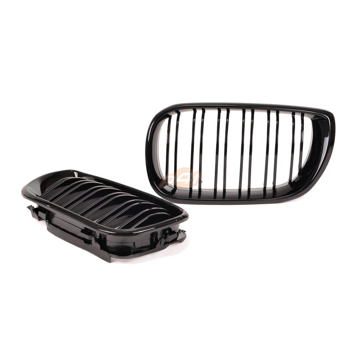 Sport Grille Dual Line Gloss Black suitable for BMW 3 (E46) Sedan Compact  Touring Facelift 2001-2005 