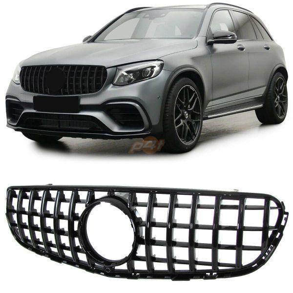 Sport Grille GT Gloss Black Camera suitable for MERCEDES GLC (X253) GLC  Coupe (C253) Pre-Facelift 2015-2019 