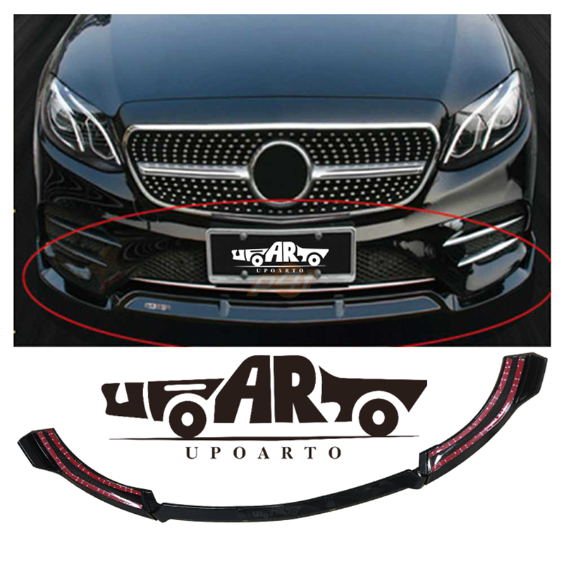 Sport Front Spoiler Lip Gloss Black suitable for MERCEDES E-Class (W213)  Sedan (C238) Coupe (S213) T-Model (A238) Convertible Pre-Facelift 2016-2020  